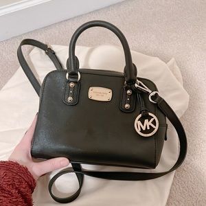 Michael Kors Black Leather Crossbody Bag